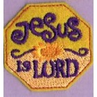 Iron On Patch - Hexagonal Jesus Is Lord